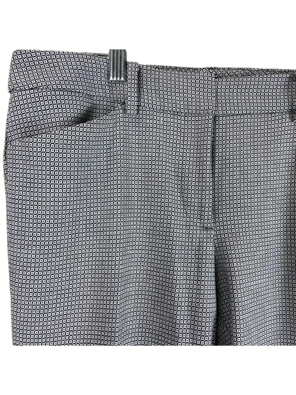 Talbots Hampshire Ankle Black White Squares Print Office Pants Size 6 - Picture 3 of 10